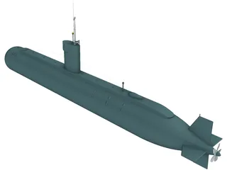 USS Dolphin (AGSS-555) 3D Model