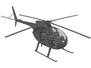 Hughes OH-6A Cayuse 3D Model