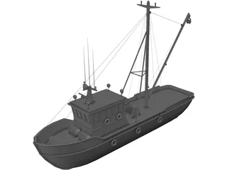 Fishing Boat 3D Model