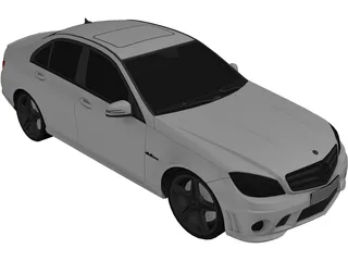 Mercedes-Benz C63 AMG (2009) 3D Model