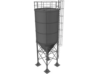 Cement Silo 3D Model