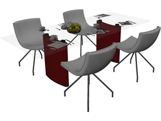 Table Set Dinner 3D Model