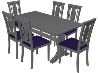 Table Chinese Style 3D Model