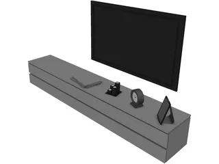 TV Stand Low 3D Model