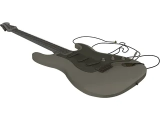 Fender Stratocaster Guitar 3D Model