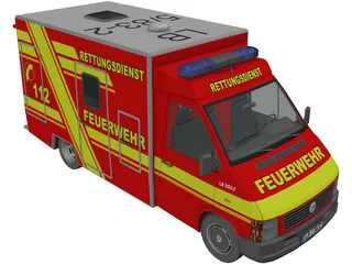 Volkswagen LT Ambulance RTW 3D Model