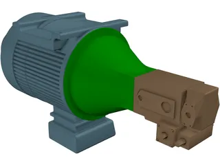 Motor Bellhousing Coupling Pump 3D Model