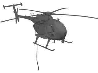 MD Helicopters MH-6/AH-6 Little Bird 3D Model