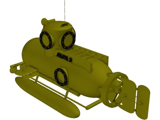 Deep Sea Mini Submarine 3D Model