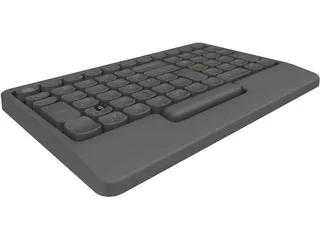 Abbreviated Left Hand Keyboard 3D Model