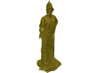 Classical Relief Statue 3D Model