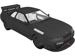 Nissan Skyline Mines R32 (1993) 3D Model