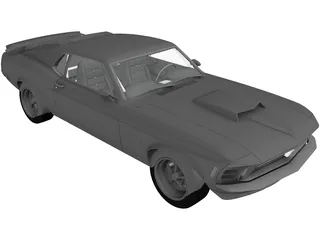 Ford Mustang BOSS 429 (1970) 3D Model