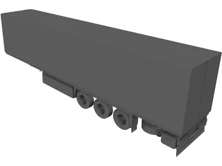 European Semi-Trailer 3D Model