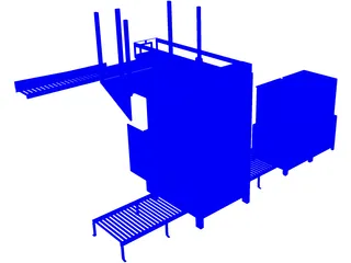 Top Load Palletizer with Pallet Destacker 3D Model