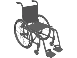 Wheelchair Foldable 3D Model