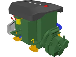 Volvo Penta D3 Marine Engine 3D Model