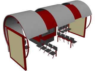 Bus Stop 3D Model