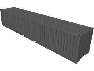 Shipping Container 40` ISO 3D Model