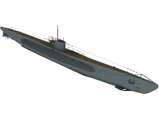 Uboat Type VII 3D Model