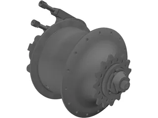 Rohloff Hub 3D Model