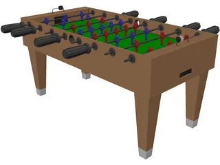 Foosball Table 3D Model