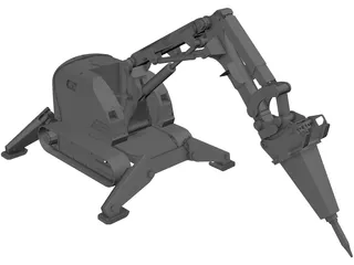 Brokk Demolition Robot 3D Model