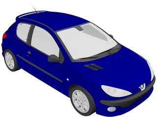 Peugeot 206 3D Model