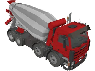 Scania 400 Cement Mixer 3D Model