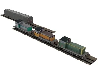 Trains Collection 3D Model