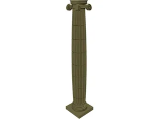 Ionic Column 3D Model