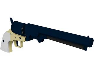 Colt Army Revolver 3D Model