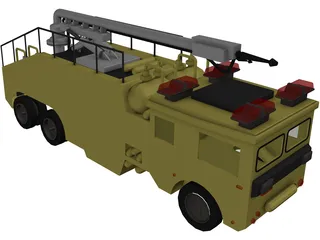 Airport Fire Truck 3D Model