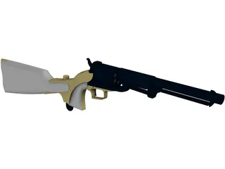 Colt 1847 Dragoon with Stock 3D Model