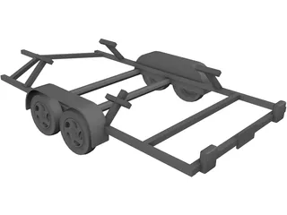 Boat Trailer 3D Model