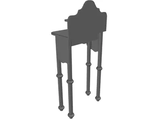 Lavatory Stand Antique 3D Model