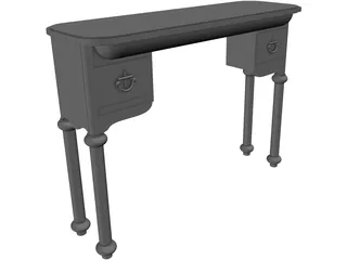 Desk Antique 3D Model