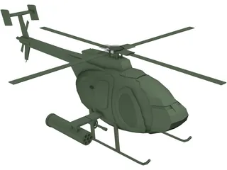 Hughes OH-6 Little Bird 3D Model