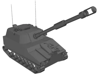 M109A6 Paladin Self-Propelled Howitzer 3D Model