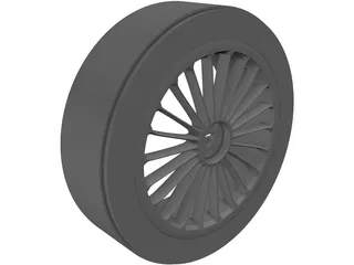 Wheel Rim Metal 3D Model