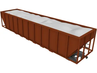 Railroad Coal Car 3D Model