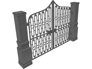 Driveway Gate 3D Model