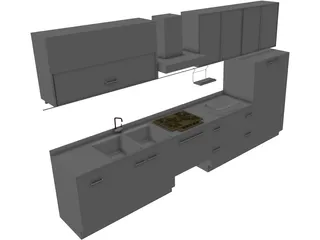 Kitchen Dada Amarena 3D Model