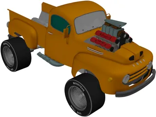 Ford Pickup [Supercharged] 3D Model