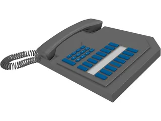 Office Phone Set 3D Model