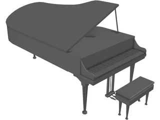 Classic Piano 3D Model