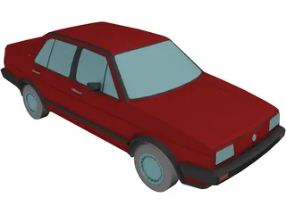 Volkswagen Jetta (1987) [+Interior] 3D Model