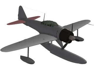 A6M2 N Type 2 Rufe 3D Model