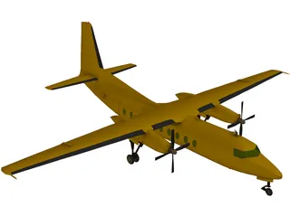 Fokker F27 Friendship 3D Model