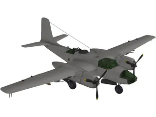 Douglas A-26 Invader 3D Model